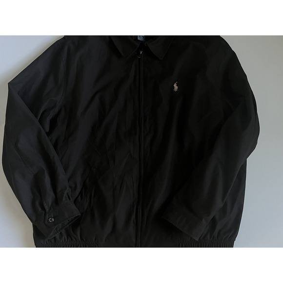 Polo Ralph Lauren Men's Jacket 100% Polyester XXL Full Zip Black - Picture 1 of 5